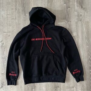 The Mentally Illest black hoodie w rhinestone string medium unisex oversized y2k